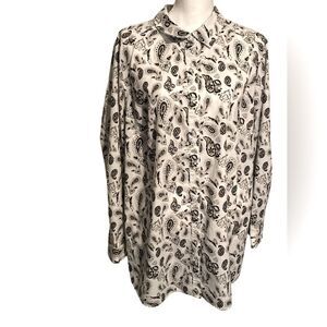Roaman’s Black and white paisley shirt